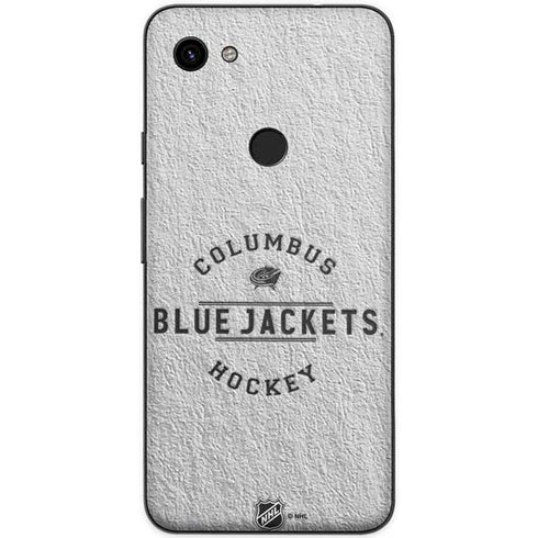 NHL Columbus Blue Jackets Black Text Google Pixel 3a XL Skin